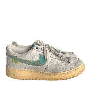 Nike Air Force‎ 1 Low Test of Time Mens 10 Sail Green Noise Retro Sneakers